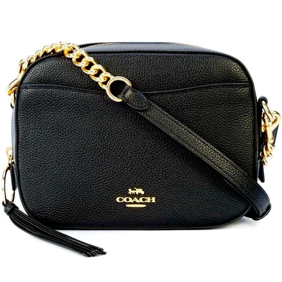 Coach Bags Coach Polished Pebble Leather Camera Bag Black Poshmark